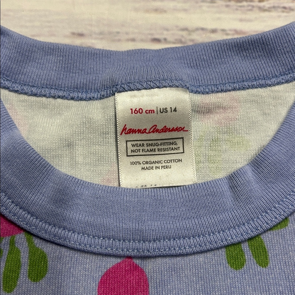 Hanna Andersson Pajama Set - Blue and Pink - Picture 3 of 4